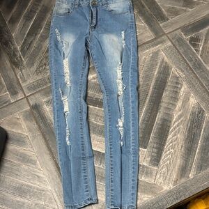 Distressed Blue Women's Jeans